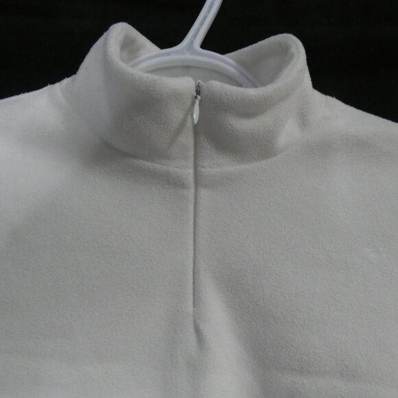 Y2K | OLD NAVY | size 14 | White Fleece Partial Zip-Up Pullover Shirt - Picture 4 of 14